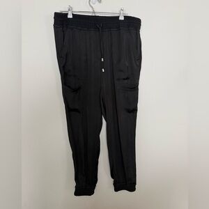 Women’s Democracy Silky Joggers Pants L Black
